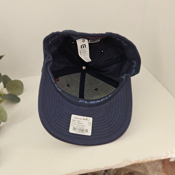 TravisMathew Dopp Blue Baseball Cap S/M Mood Indigo Cotton/Poly Blend USA Design - Picture 6 of 13